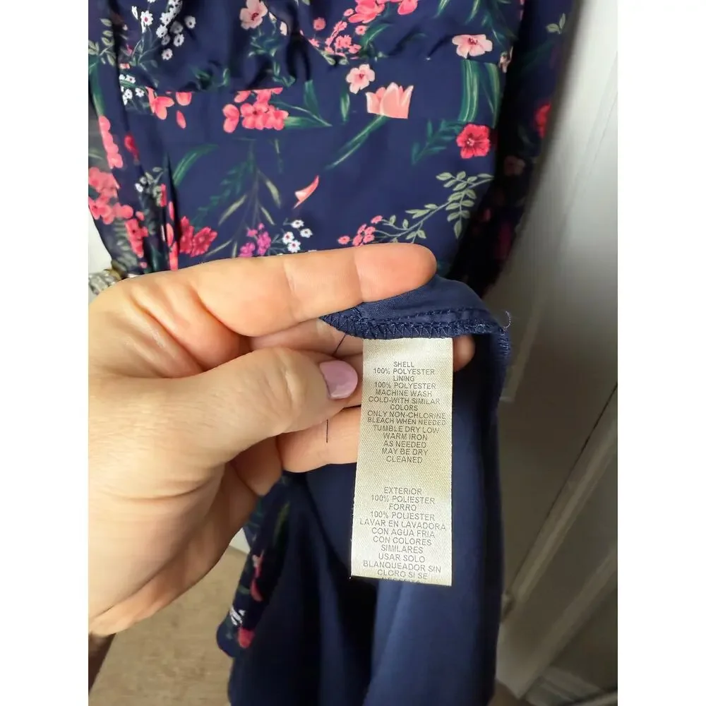 Eliza J Navy Floral Maxi Dress - Picture 7 of 12